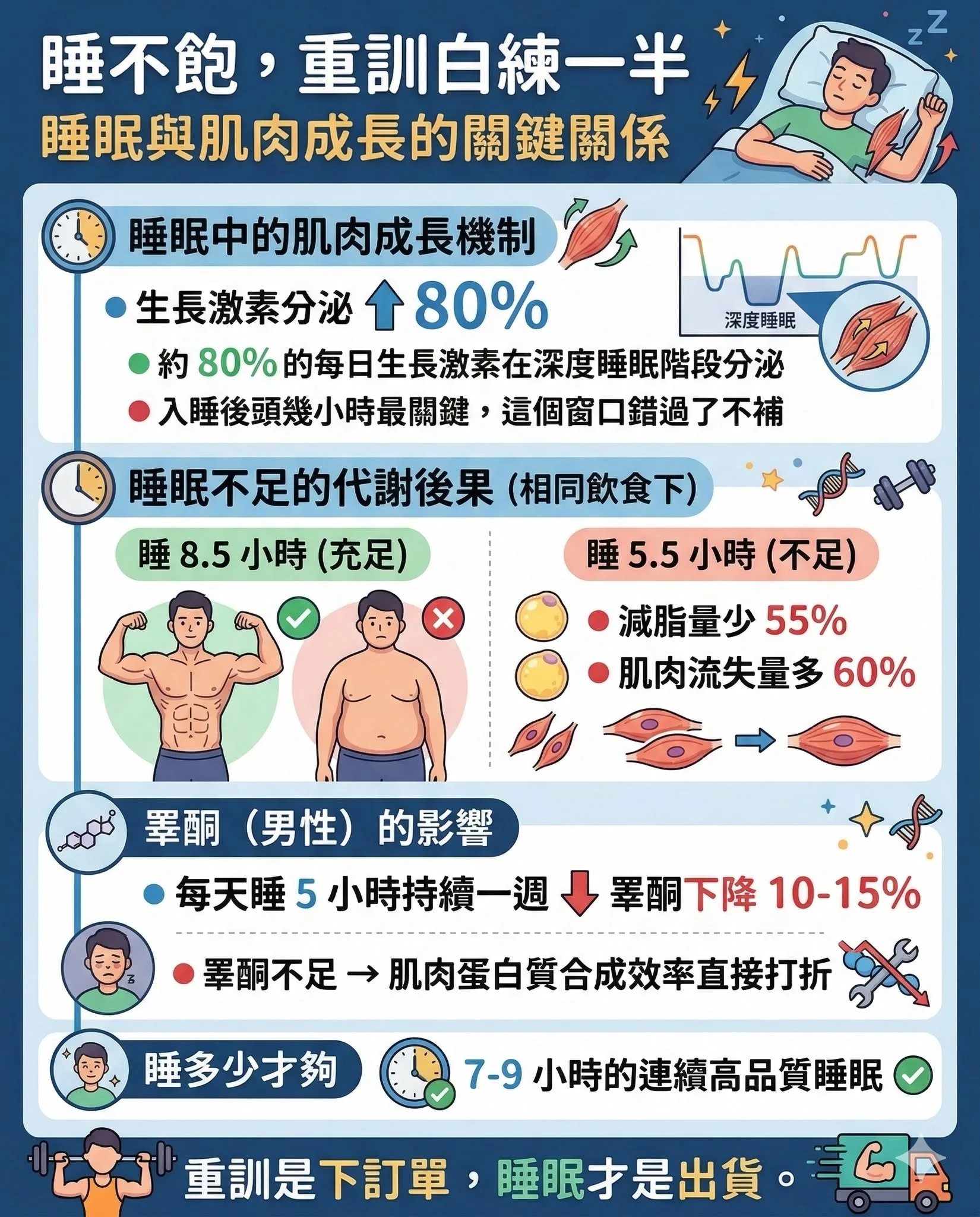 睡眠與肌肉恢復：讓訓練成果真正留下來